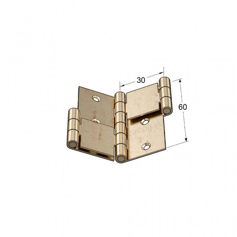 DOUBLE ACTING FOLDING SCREEN HINGE 60x30 / GOLD